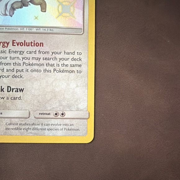 Pokémon TCG Eevee SV41/SV94 Hidden Fates Shiny Vault Holo Shiny Rare 60HP Basic - Picture 2 of 10